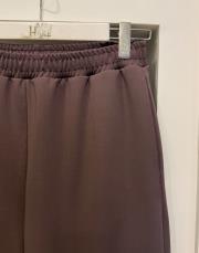 punel beli lastikli bol paça pantolon kahve 2