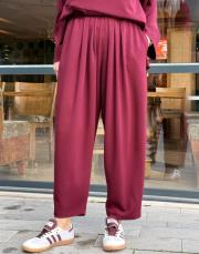 luvina asimetrik şalvar takım bordo 7