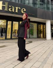 punel kuşaklı yelek siyah 3