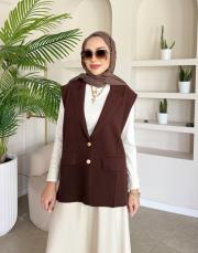 angora yelek kahve 2