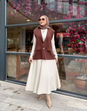 angora yelek kahve 3