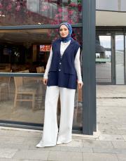 angora yelek lacivert