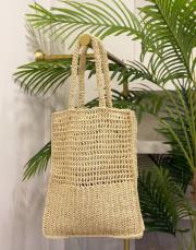 el örgüsü uzun hasır çanta camel