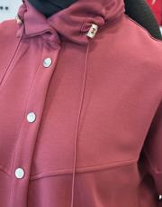 çıtçıt detay bomber ceket bordo 3