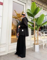 etiket detay bomber takım siyah 2