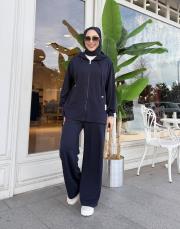 etiket detay bomber takım lacivert 5