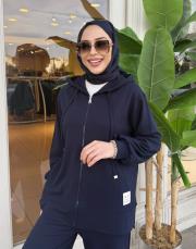 etiket detay bomber takım lacivert 6