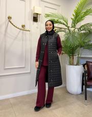 yazsu kapitone yelek siyah 4