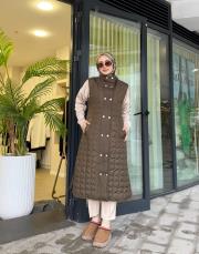 yazsu kapitone yelek haki