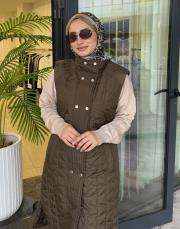 yazsu kapitone yelek haki 2