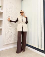 kemerli kürk yelek taş 2