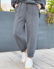 şardonlu şalvar pantolon füme