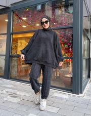 oversize sweat siyah
