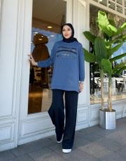 darla payetli üç iplik sweat indigo 3