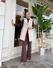 kaşe detay kapitone yelek taş 3