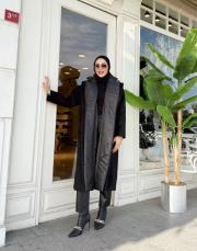 kapitone broş detay kaşe siyah 6