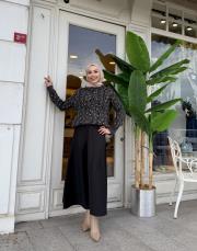 leopar desen kazak füme leopar