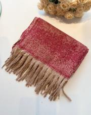 sky kaşmir omuz şalı bej-kırmızı