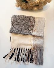 sky kaşmir omuz şalı gri-siyah