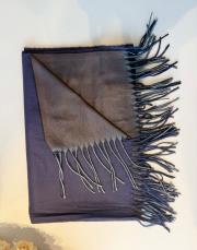 çift renk ince kaşmir şal lacivert