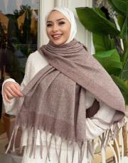 nila kaşmir omuz şalı toprak 3