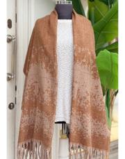 seka kaşmir omuz şalı taba