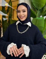 triko örme kolluk ekru