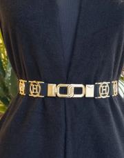 gold h tokalı lastikli kemer siyah 2