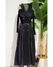 ithal ceket elbise siyah