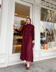 ithal ceket elbise bordo 2