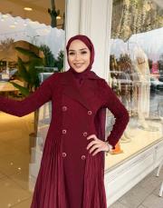 ithal ceket elbise bordo 5