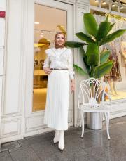 ithal pliseli triko etek ekru 3