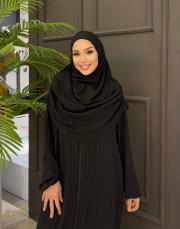 fermuarlı namaz elbisesi siyah