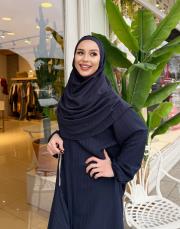 fermuarlı namaz elbisesi lacivert 3