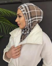 ekose desen balaklava kahve