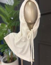 ince peluş balaklava beyaz