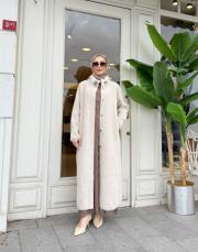 ithal broş detay angora bej