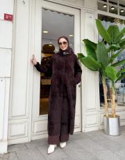 ithal broş detay angora kahve