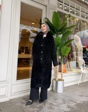 yaka kürklü angora siyah 3