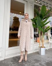 yaka kürklü angora bej 2