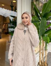yaka kürklü angora bej 3