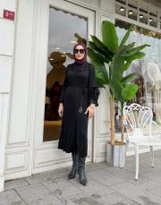 ithal kolu güllü kap siyah 2