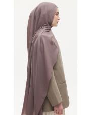 organik düz renk şal vizon 2
