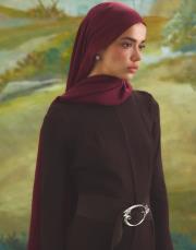 organik düz renk şal bordo 2