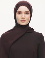 organik düz renk şal acı kahve 2