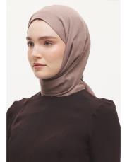 organik düz renk şal kapuçino