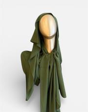 organik düz renk şal kına yeşili