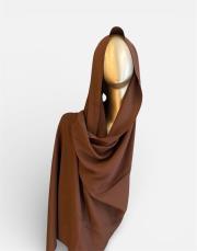 organik düz renk şal kahve