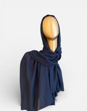 organik düz renk şal mavi