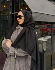 native desenli şal siyah